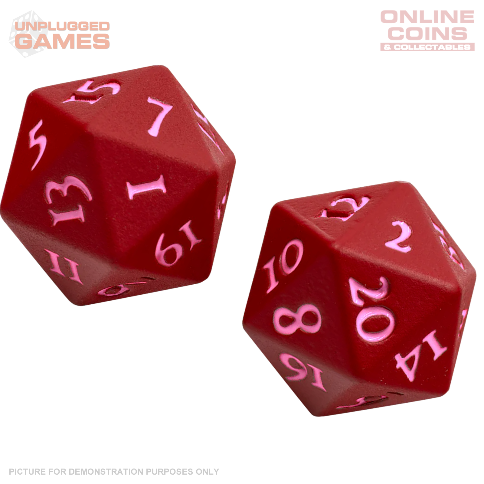 VIVID Heavy Metal D20 Dice - RED